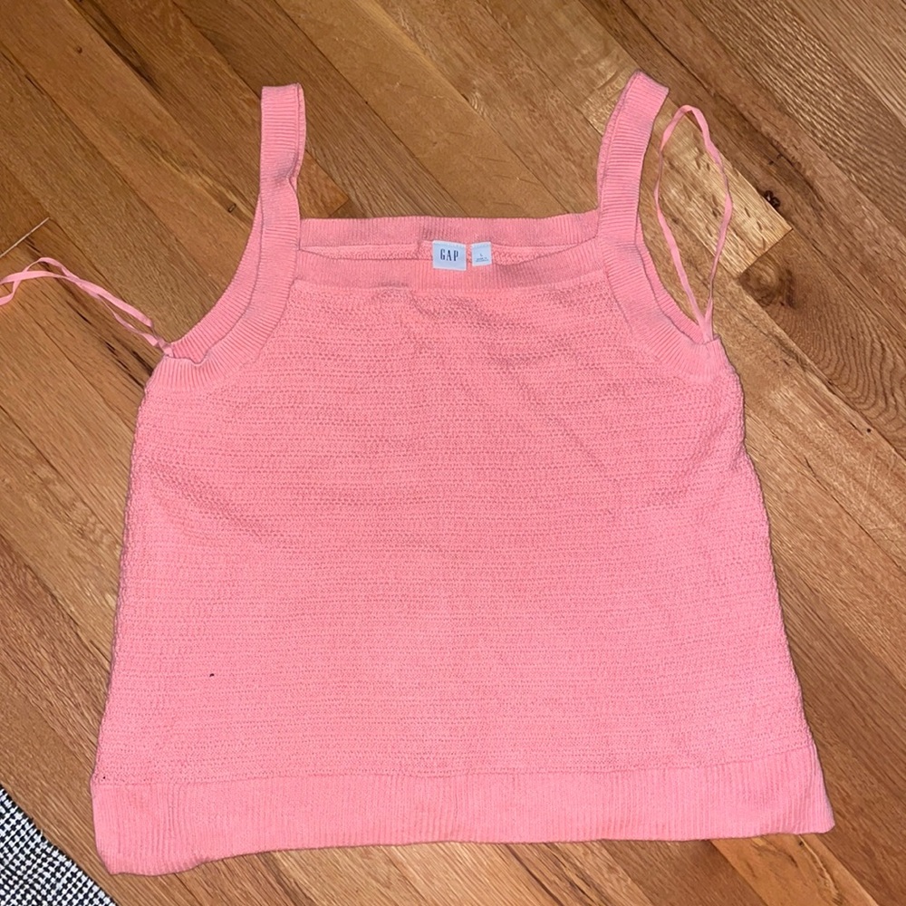 Gap Square Neck Sweater Tank Size Large Pink